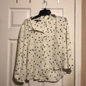 Women’s Blouse (XL) with Bird pattern